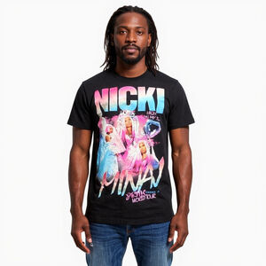 Nicki Minaj Pink Friday 2 World Tour Black Graphic T-Shirt - Large